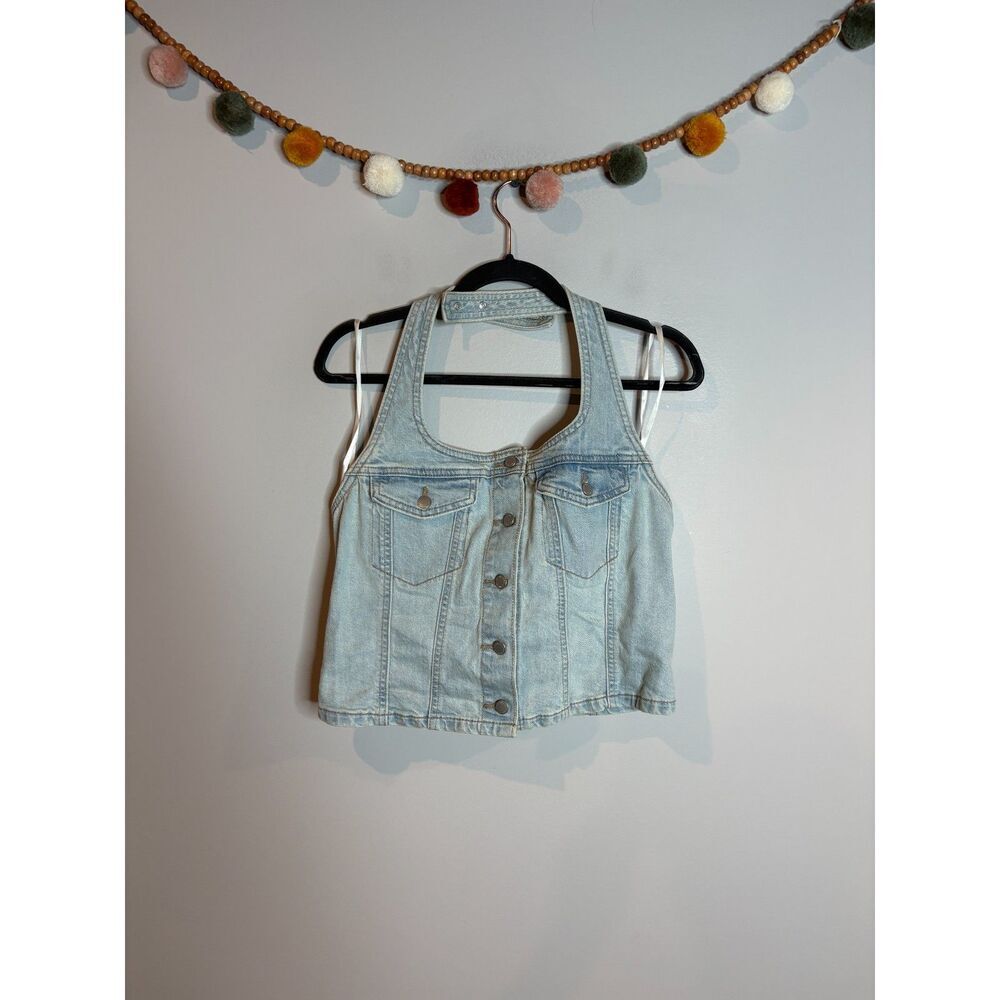 🔆 Universal Thread denim halter corset top